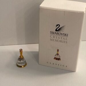 Swarovski Crystal Bell with Gold Accents